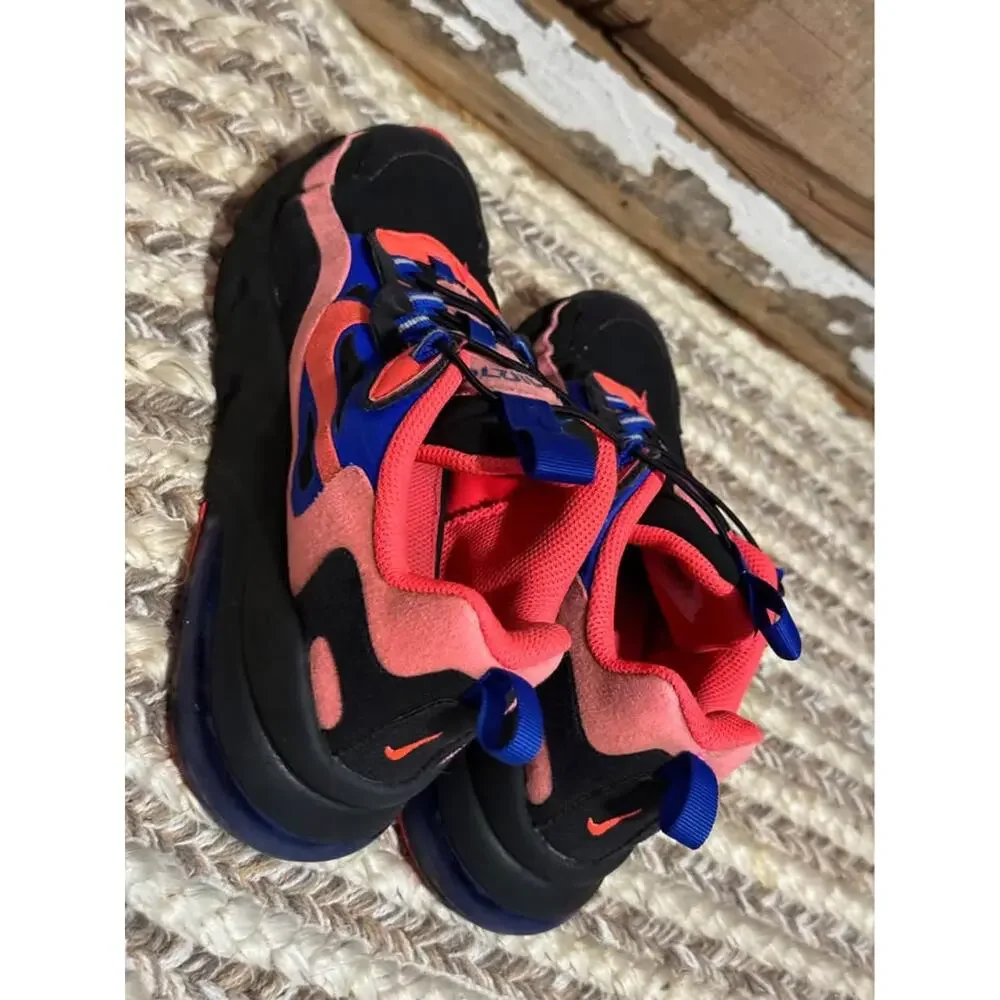 Nike Air  Max 270 React black/flash crimson/racer blue Youth 3 sneakers Athletic